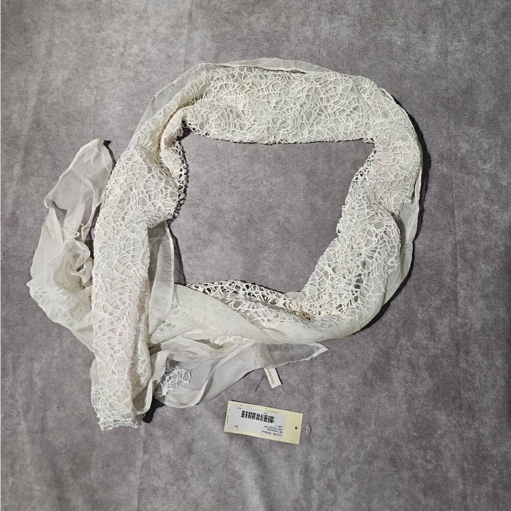 COLLECTION EIGHTEEN Net Overlay Boa POLYESTER Scarf 12" x 80"